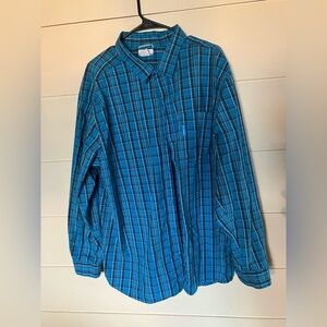 Columbia Blue Plaid Men's Shirt XXL